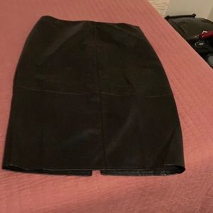 Black below knee skirt